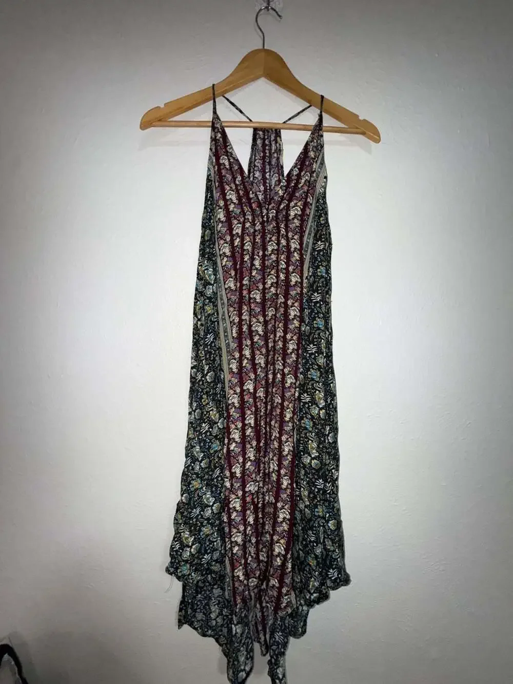 Kori America Boho Floral Print Strappy Maxi Dress with High-Low Hem - Picture 2 of 6
